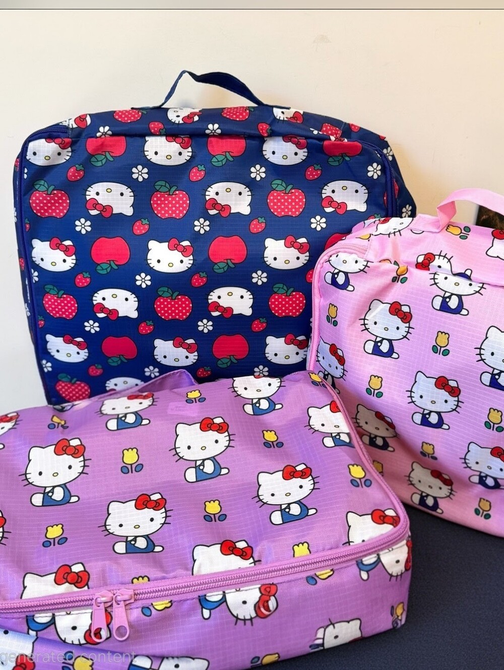 Brand New Hello Kitty  Travel Packing Cubes 3pcs Set
